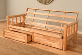 Natural Finish Lodge Wood Futon Frame Log Like Full Size