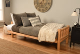 Natural Finish Lodge Wood Futon Frame Log Like Full Size