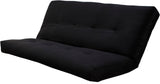 Black Microfiber Suede Futon Innerspring Mattress 7 Inch Queen Size