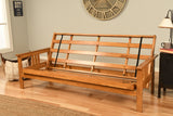 Full Size Eldorado Butternut Wood Futon Frame Choice to add Drawer set