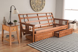 Full Size Monterey Barbados Wood Futon Frame Choice to add Drawer set