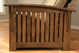 Full Size Washington Rustic Walnut Wood Futon Frame Choice to add Drawer set