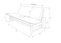 Full Size Aspen Reclaimed Mocha Wood Futon Frame Colorado Style