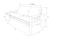 Natural Finish Lodge Wood Futon Frame Log Like Full Size